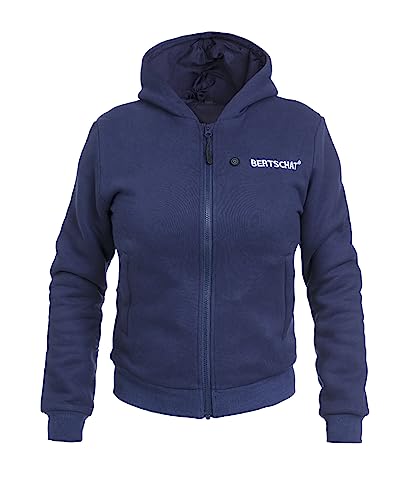 BERTSCHAT Beheizbarer Hoodie Damen – Heizjacke mit 5 Heizzonen & 3 Stufen | Inkl. Powerbank & USB-Ladefunktion | Für Winter & Outdoor | M | Navy Blau von BERTSCHAT