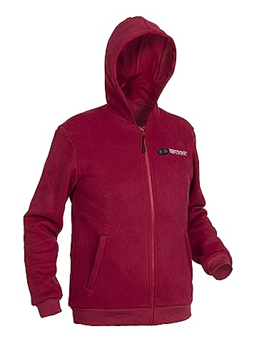 BERTSCHAT Beheizbarer Hoodie Herren – Heizjacke | Heizpullover | Kapuzenjacken mit Powerbank | 10 Heizzonen & 3 Heizstufen | Waschbar | Burgund | XL von BERTSCHAT
