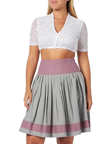 BERWIN & WOLFF TRACHT FOLKLORE LANDHAUS Damen 436209 Rock, Grau Mit Beere, 42 EU von Berwin & Wolff