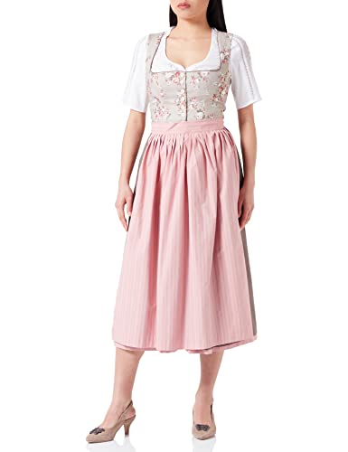 BERWIN & WOLFF TRACHT FOLKLORE LANDHAUS Damen 826075 Kleid, Taupe mit Rosa, 36 von BERWIN & WOLFF TRACHT FOLKLORE LANDHAUS