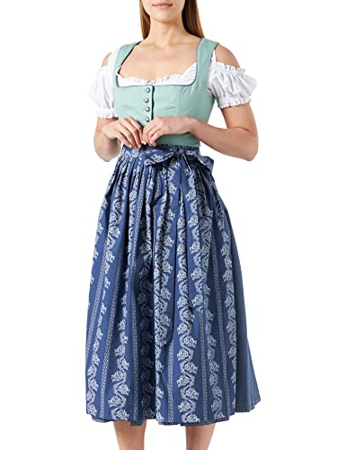 BERWIN & WOLFF TRACHT FOLKLORE LANDHAUS Damen 826076 Kleid, Grün mit Blau, 36 von BERWIN & WOLFF TRACHT FOLKLORE LANDHAUS