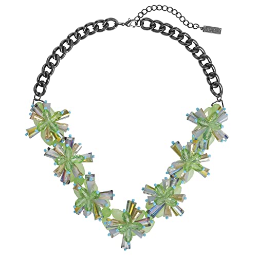 Beryohz Chunky Statement Blume Halskette mit Panzerkette für Frauen Glas Kein Edelstein Beryohz Chunky Statement Blume Halskette mit Panzerkette für Frauen Glas Kein Edelstein von BERYOHZ