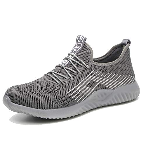 Leichte Arbeitsschuhe Herren S3 Sicherheitsschuhe Damen Sportlich Schutzschuhe Atmungsaktive Stahlkappen Turnschuhe 36-48 von BESKEE