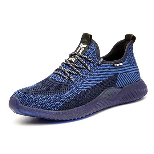 Sicherheitsschuhe Herren Sportlich Leicht Arbeitsschuhe Damen Atmungsaktiv Stahlkappe Sneaker 35-46 von BESKEE