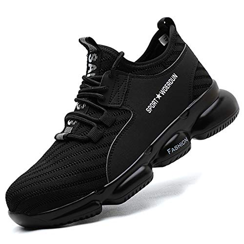 BESKEE Sportliche Sicherheitsschuhe Herren Leicht Arbeitsschuhe Damen Atmungsaktiv Stahlkappe Schuhe 36-46 von BESKEE