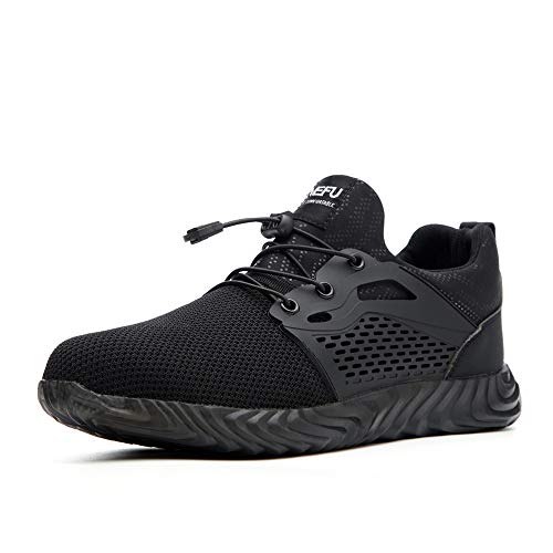 Sportlich Sicherheitsschuhe Herren S3 Leicht Arbeitsschuhe Damen Schutzschuhe mit Stahlkappe Sneaker von BESKEE