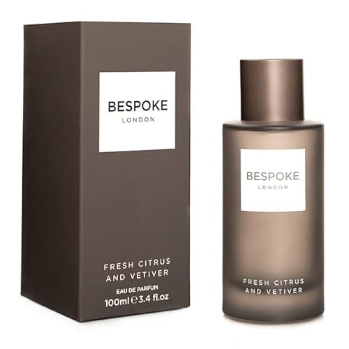 Bespoke Herren Fresh Citrus and Vetiver Eau De Parfum, Aftershave für Männer 100ml von BESPOKE LONDON