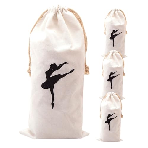 4 Stück aufbewahrungssack Storage Pockets Schuh Staubbeutel Tasche für Damen-Ballettschuhe Schuhbeutel Beutel für Tanzschuhe Spitzenschuhe Aufbewahrungstasche Zubehör Balletttasche von BESPORTBLE