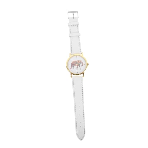 BESPORTBLE 1 PC Paaruhr Uhren Armbanduhr Frauen Damen Armbanduhr Armbanduhr Für Frauen Damenuhr Damen Armbanduhr Damenuhr Damen Digitaluhr Weißes Kunstleder von BESPORTBLE