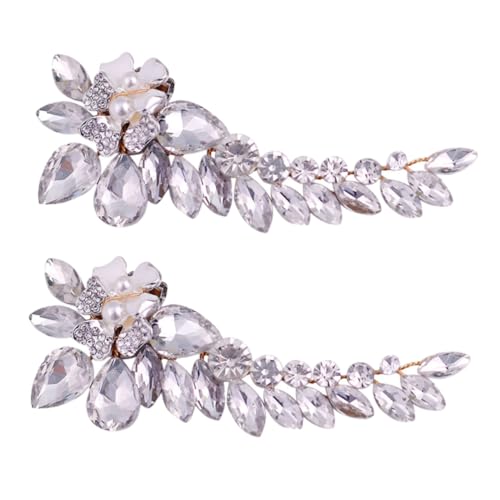 BESPORTBLE 1 Paar Abnehmbare Hochzeitsschuhschmuck mit Perlen Schuhschnallen für Damen für Abendveranstaltungen Verleiht Ihren Schuhen Einen Funkelnden Look von BESPORTBLE