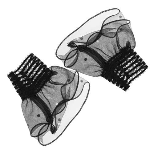 BESPORTBLE Damen-blumen-handgelenkmanschetten Abnehmbare Fake-ärmel Elastische Fingerlose Spitzenhandschuhe Für Halloween Bankett Cosplay Jahrestag von BESPORTBLE