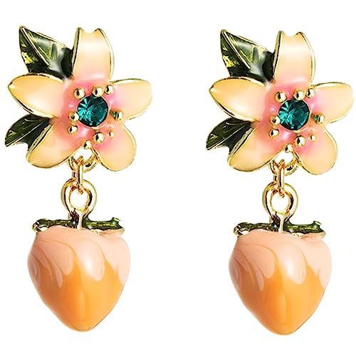BESPORTBLE 1 Paar Damen Ohrringe Pfirsichfarbe mit Design Kreative Hängende Ohrringe Modisches Ohrschmuck für Besondere Anlässe Leicht zu Perfektes für Freunde Familie von BESPORTBLE