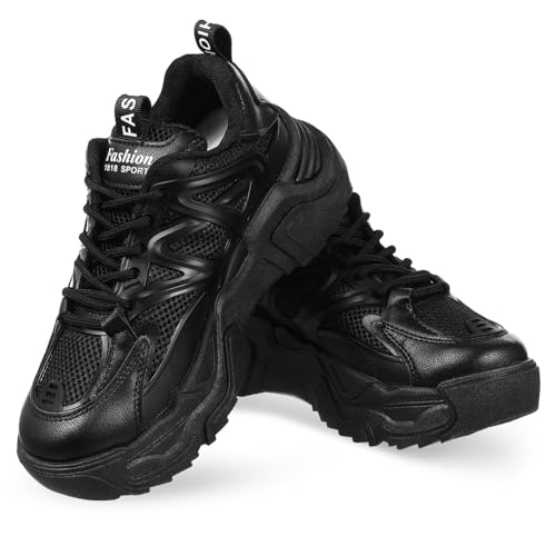 BESPORTBLE Chunky Sneakers Damen Mit Dicke Sohlen Modische Bequeme Sport-Schuhe in Atmungsaktive rutschfeste Sneakers Für Alltag Und Freizeit von BESPORTBLE