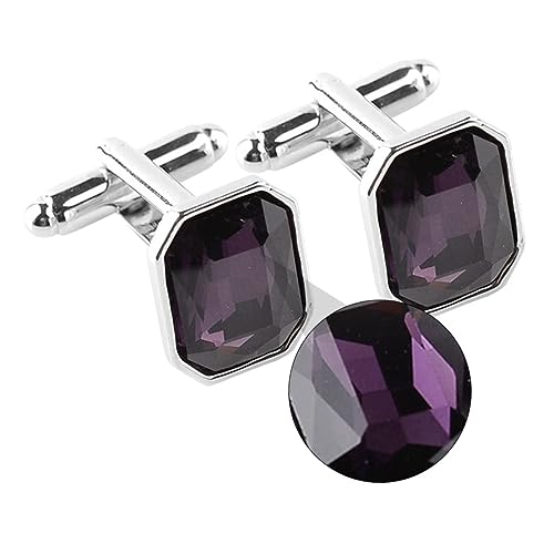 BESPORTBLE 1 Paar Diamant Manschettenknöpfe Silber Hochzeit Ohrstecker Herren Smoking Manschettenknöpfe Damen Hemden Manschettenknöpfe Mode Manschettenknöpfe Kleidung von BESPORTBLE