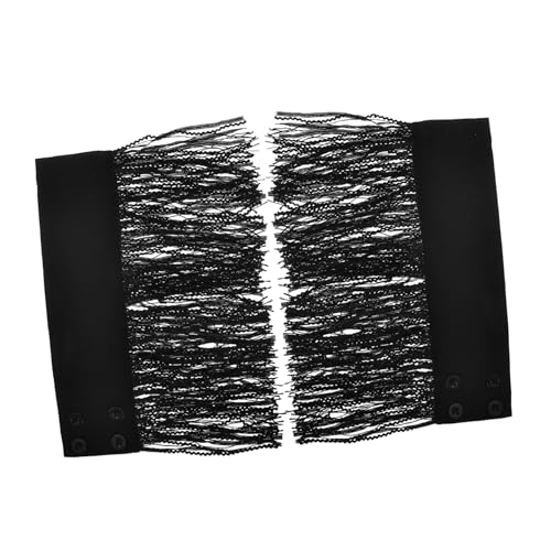 BESPORTBLE 1 Paar Dreidimensionale dekorative falsche Ärmel Clown-Zubehör Falsche Ärmel aus Rüschenspitze Clown-Halsrüsche Quastenrand Kleidung Handgelenk Lolita-Accessoires Polyester Schwarz von BESPORTBLE