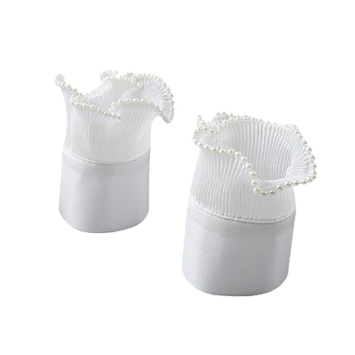 BESPORTBLE 1 Paar Fake Cuff Decors Handgelenk Manschetten mit Perlen Design Atmungsaktive Falsche Ärmel für Frauen Partys Besondere Anlässe von BESPORTBLE