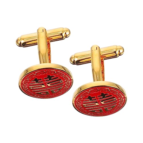 BESPORTBLE 1 Paar Goldene doppelte glückliche Manschettenknöpfe Hochzeitstag Bräutigam Manschettenknöpfe elegante Schmuckmanschettenknöpfe Dekoration für Hochzeitskleidung Kupfer rot BESPORTBLE 1 Paar Goldene doppelte glückliche Manschettenknöpfe Hochzeitstag Bräutigam Manschettenknöpfe elegante Schmuckmanschettenknöpfe Dekoration für Hochzeitskleidung Kupfer rot von BESPORTBLE