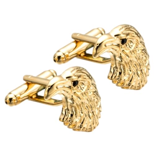 BESPORTBLE 1 Paar Herren-Manschettenknöpfe für Hemd Manschettenknöpfe mit Tierkopf für Männer Adler tierische Manschettenknöpfe Hemd-Smoking-Manschettenknöpfe Kupfer Golden BESPORTBLE 1 Paar Herren-Manschettenknöpfe für Hemd Manschettenknöpfe mit Tierkopf für Männer Adler tierische Manschettenknöpfe Hemd-Smoking-Manschettenknöpfe Kupfer Golden von BESPORTBLE