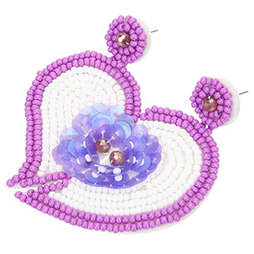 BESPORTBLE 1 Paar Herz-Blumen-Ohrringe Ohrring zum Valentinstag Perlenherzohrringe Valentinsohrringe für Frauen Dangle -Ohrringe Herzohrringe für Damen Acrylperlen Violett BESPORTBLE 1 Paar Herz-Blumen-Ohrringe Ohrring zum Valentinstag Perlenherzohrringe Valentinsohrringe für Frauen Dangle -Ohrringe Herzohrringe für Damen Acrylperlen Violett von BESPORTBLE