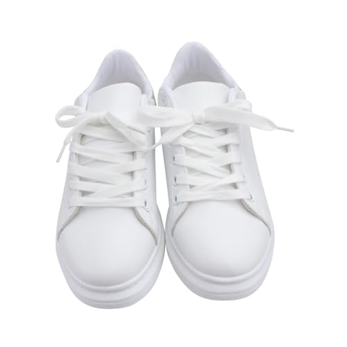 BESPORTBLE 1 Paar Hochhaus-Sportschuhe Jungen Laufschuhe für Schuhe mit Dicker Sohle Boardschuhe Damenschuhe rutschfeste Schuhe weibliche Turnschuhe Frauen Turnschuhe Obermaterial: Pu Weiß von BESPORTBLE