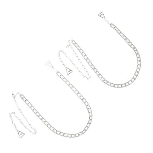 BESPORTBLE 1 Paar Holby -strass -schulterkette Strass-schulterkette Schulterschmuck Für Frauen Damen-bh Mit Glänzendem Träger Strassbänder Für Kleider Schultergurte Braut Silver Strasssteine von BESPORTBLE