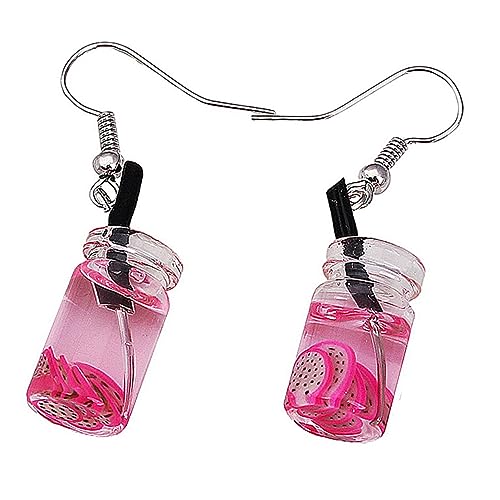 BESPORTBLE 1 Paar Kreative Fruchtohrringe Trendige Zierliche Ohrhänger Für Frauen Creolen Silberfarben Funky Tropfenohrringe Für Teenager Mädchen Ohrschmuck Ohrdekoration Lustiger von BESPORTBLE