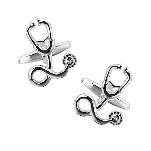BESPORTBLE Manschettenknöpfe Silber mit Design Ärmelnägel für Herren Kreative Hemdnägel für Hochzeiten und Business Anlässe von BESPORTBLE