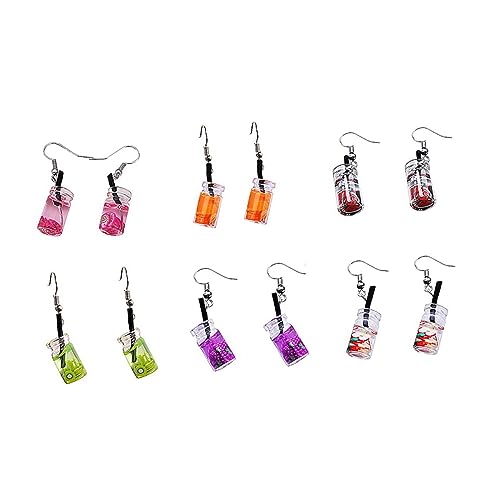 BESPORTBLE 1 Paar Kreative obst ohrringe Dangle Ohrringe Reiz Zucht Creolen Damen Fälschung Ohr baumeln Ohrringe Frauen lustiger Ohrwurm Ohrentropfen kreativer Hänger Violett von BESPORTBLE