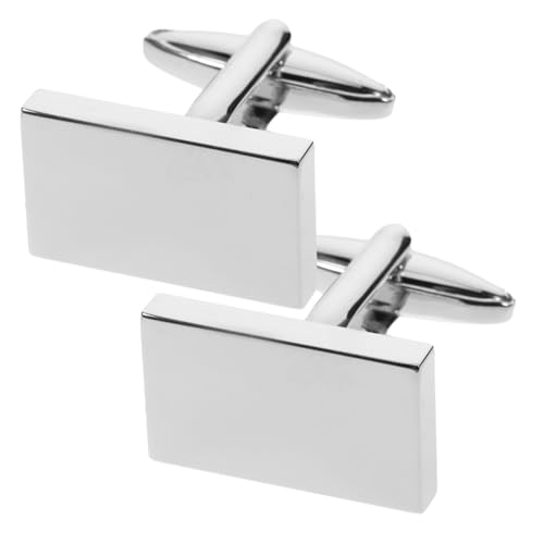 BESPORTBLE 1 Paar Manschettenknöpfe Herren Silberner Metall Cufflinks Hemdknöpfe für Anzug Hochzeit Besondere Anlässe ca Hochwertiges mit Beschichtung von BESPORTBLE