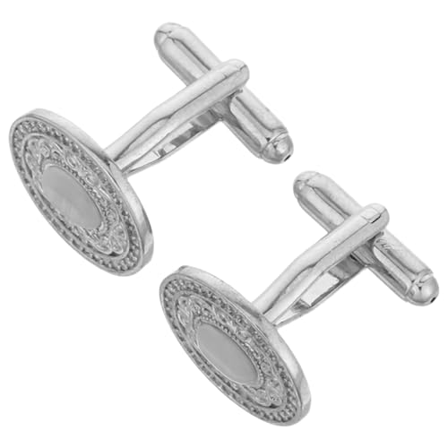 BESPORTBLE 1 Paar Manschettenknöpfe für Herren: Dekorative Hemdmanschettenknöpfe, Bräutigam-Accessoires für Geschäftstreffen – elegante Manschettenknöpfe in runder Form von BESPORTBLE