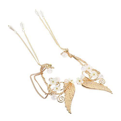 BESPORTBLE 1 Paar Ohrringe Manschetten Nicht Frauen Perle Ohr Manschette Ohr Schmuck Quaste Ohren Ohr Schmuck Ohr Clip Legierung Golden von BESPORTBLE