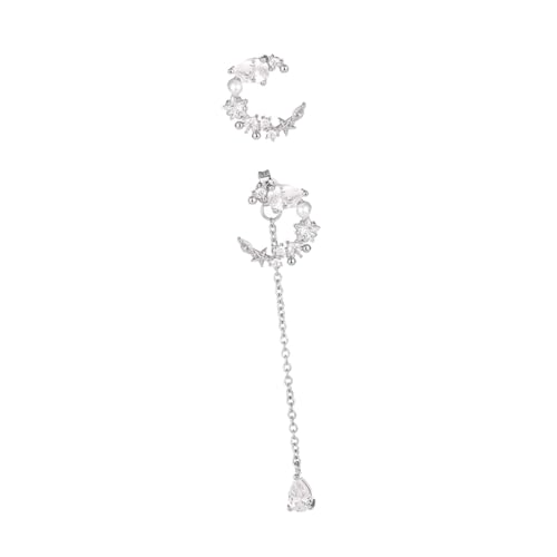 BESPORTBLE 1 Paar Ohrringe Mit Perlenquasten Perlenohrringe Erklärung Ohrringe Perlentropfenohrring Einfacher Ohrentropfen Ohrhänger Silberner Ohrtropfen Ohrschmuck Weiß 925 Silber von BESPORTBLE