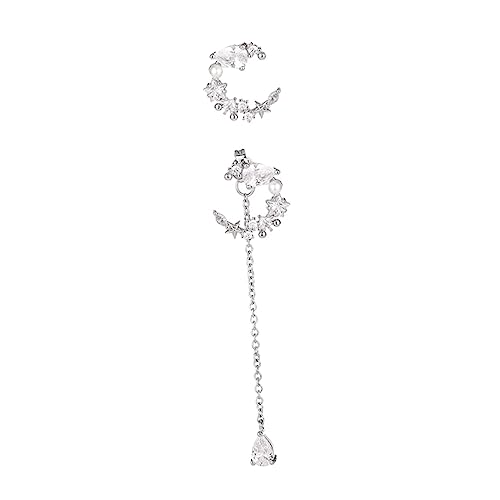 BESPORTBLE 1 Paar Ohrringe Mit Perlenquasten Perlentropfenohrring Perlenohrringe Erklärung Ohrringe Silberner Ohrschmuck Ohrentropfen Silberner Ohrtropfen Lange Ohrendekore 925 Silber Weiß von BESPORTBLE
