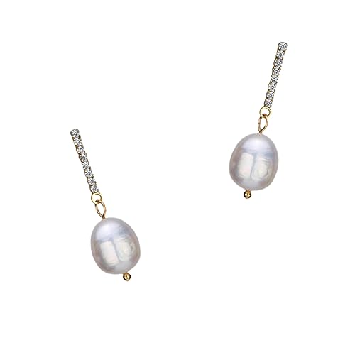 BESPORTBLE 1 Paar Perlenohrringe Große Damenohrringe Trendy Dangle Pearls Drop Anhänger Ohrschmuck Ohrschmuck von BESPORTBLE