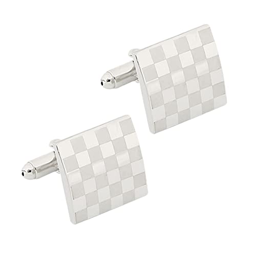 BESPORTBLE 1 Paar Quadratische Manschetten Knöpfe Männer Kleid Smoking Hochzeit Hemden Mit Französischen Manschetten Klassische Manschettenknöpfe Geschäftsgeschenk Silber Legierung von BESPORTBLE