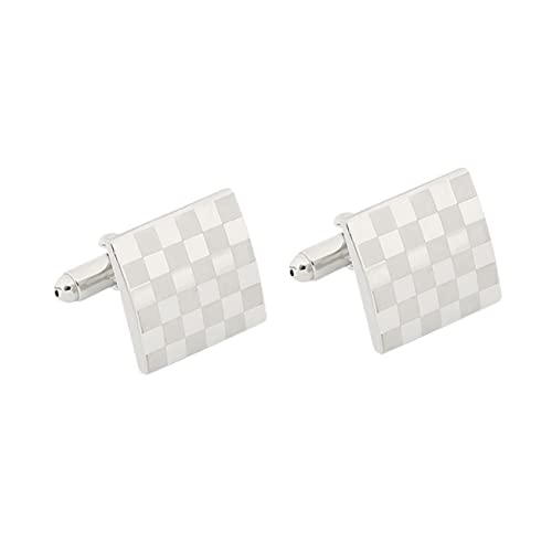 BESPORTBLE 1 Paar Quadratische Manschetten knöpfe Kleid Männer Smoking Hochzeit manschettenknöpfe herren Manschettenknöpfe für den Bräutigam klassische Manschettenknöpfe Legierung Silber von BESPORTBLE