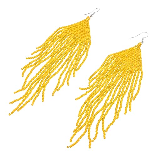 BESPORTBLE 1 Paar Quastenohrringe für Damen Handgemachte Lange Perlenohrringe mit Einzigartigem Design Leichte Stilvolle Ohrhänger für Modebewusste Frauen BESPORTBLE 1 Paar Quastenohrringe für Damen Handgemachte Lange Perlenohrringe mit Einzigartigem Design Leichte Stilvolle Ohrhänger für Modebewusste Frauen von BESPORTBLE
