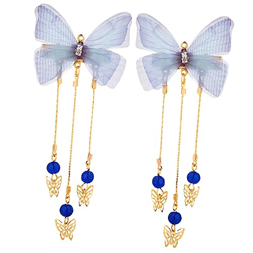 BESPORTBLE Schmetterlings Haarspangen Mit Quaste Chinesische Haaraccessoires Für Mädchen Lange Haarspangen Haarnadel Mit Quaste Hanfu Haarschmuck Für Junge Mädchen von BESPORTBLE