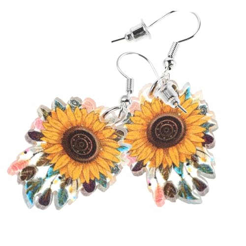 BESPORTBLE 1 Paar Sonnenblumen Ohrringe für Damen Einzigartige Boho Hängohrringe Handgefertigter Schmuck Bequeme Trageerfahrung Stilvolle Blumen Accessoires für BESPORTBLE 1 Paar Sonnenblumen Ohrringe für Damen Einzigartige Boho Hängohrringe Handgefertigter Schmuck Bequeme Trageerfahrung Stilvolle Blumen Accessoires für von BESPORTBLE