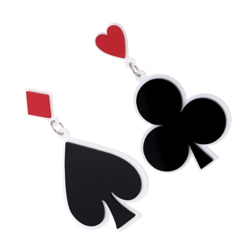BESPORTBLE 1 Paar Spielkarten-ohrringe Poker Spielkarten Ohrhänger Fallen Tropfenohrringe Ohrringe Für Frauen Im Trend Statement-ohrringe Ohrstecker Für Damen Acryl BESPORTBLE 1 Paar Spielkarten-ohrringe Poker Spielkarten Ohrhänger Fallen Tropfenohrringe Ohrringe Für Frauen Im Trend Statement-ohrringe Ohrstecker Für Damen Acryl von BESPORTBLE