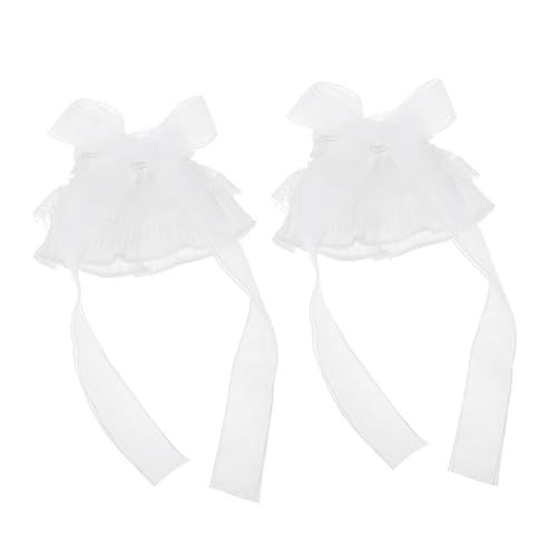 BESPORTBLE 1 Paar Spitzenärmel Armbinde gefälschte Handgelenksmanschetten Lolita-Accessoires Lolita-Handschuhe Spitzenarmband fingerlose Spitzenhandschuhe für Damen Polyester Weiß von BESPORTBLE