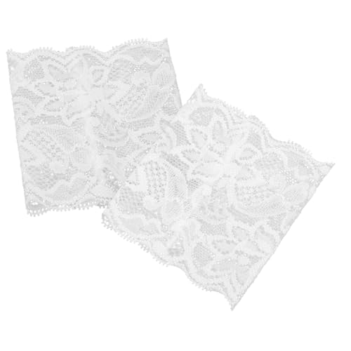 BESPORTBLE 1 Paar Spitzenarmbänder Zubehör UV Spitzenstoff Handgelenkbandage elegant Hochzeits-Handgelenksärmel Armstulpen für Damen Braut-Spitzenärmel Handgelenk Ärmel Weiß von BESPORTBLE