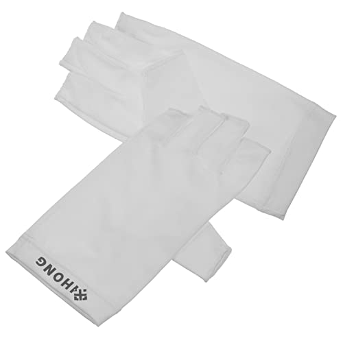 BESPORTBLE 1 Paar Uv-handschuhe Sonnenschutzhandschuhe Nagelkunst-hautpflegeversorgung Kühlhandschuhe Fingerlose Handschuhe -schutzhandschuhe Hautpflegeprodukte Sommer Damen Weiß Stoff von BESPORTBLE