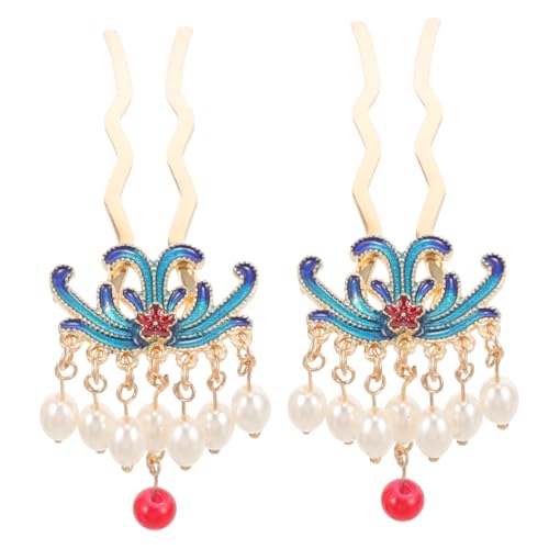 BESPORTBLE Perlen Haare Vintage Haarstäbchen Haarnadel Chinesischer Stil Haarstyling-accessoires Für Frauen Mädchen Dutt Zubehör von BESPORTBLE