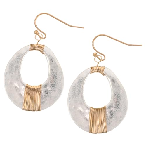 BESPORTBLE 1 Paar klobige Creolen: Geometrische Retro-Ohrringe für Damen – matter, unregelmäßiger Creolen-Ohrschmuck für Reisepartys und modische Anlässe von BESPORTBLE