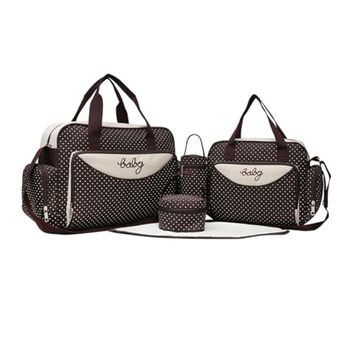 BESPORTBLE 1 Satz 5 Stück Babytasche Handtaschen Multifunktions-Mumientaschen Mama Handtasche Mama Tasche tragbare Tasche große Handtasche mit Mehreren Taschen Coffee von BESPORTBLE