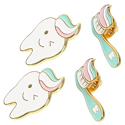 BESPORTBLE 4stücke Teiliges Kreatives Emaille-pin Rucksäcke Und Hüte Cartoon-zahnbürsten-broschen Als Modisches Accessoire Für Kleidung Und Besondere Anlässe BESPORTBLE 4stücke Teiliges Kreatives Emaille-pin Rucksäcke Und Hüte Cartoon-zahnbürsten-broschen Als Modisches Accessoire Für Kleidung Und Besondere Anlässe von BESPORTBLE