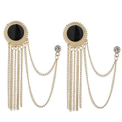 BESPORTBLE 2stücke Herren Anzug Brosche Aus Legierung Hemd Kragen Nadel Mit Quaste Ornamente Pin Brosche Für Männer von BESPORTBLE