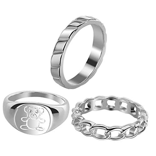 BESPORTBLE 1 Satz Bärenring-set Halloween Goodies Halloween Muttertaggeschenke Familiengeschenke Valentines Day Dessous Statement-ring Bärenringe Für Frauen Legierung Silver 3 Stück von BESPORTBLE