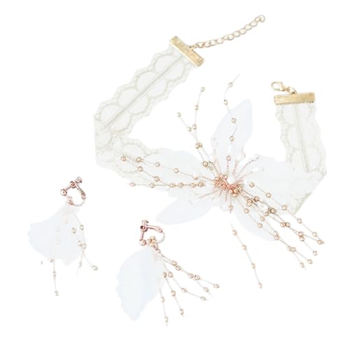 BESPORTBLE 1 Satz Blumenkette Ohrring -Set Halskette Perlenanhänger Dame Ohrschmuck Ohrhänger für -Ohrring Weiß BESPORTBLE 1 Satz Blumenkette Ohrring -Set Halskette Perlenanhänger Dame Ohrschmuck Ohrhänger für -Ohrring Weiß von BESPORTBLE